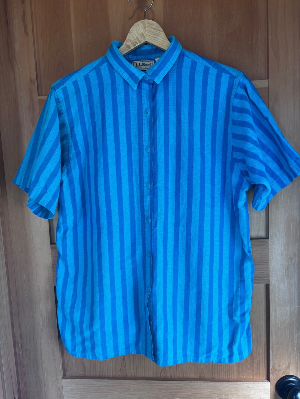 Vintage L.L. Bean Cool Weave 100% Cotton Button Down Shirt
